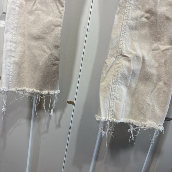 J.Crew Demi Boot Crop Jeans Women 27 Ivory Raw Hem Coastal Cowgirl Resortcore - Picture 3 of 11